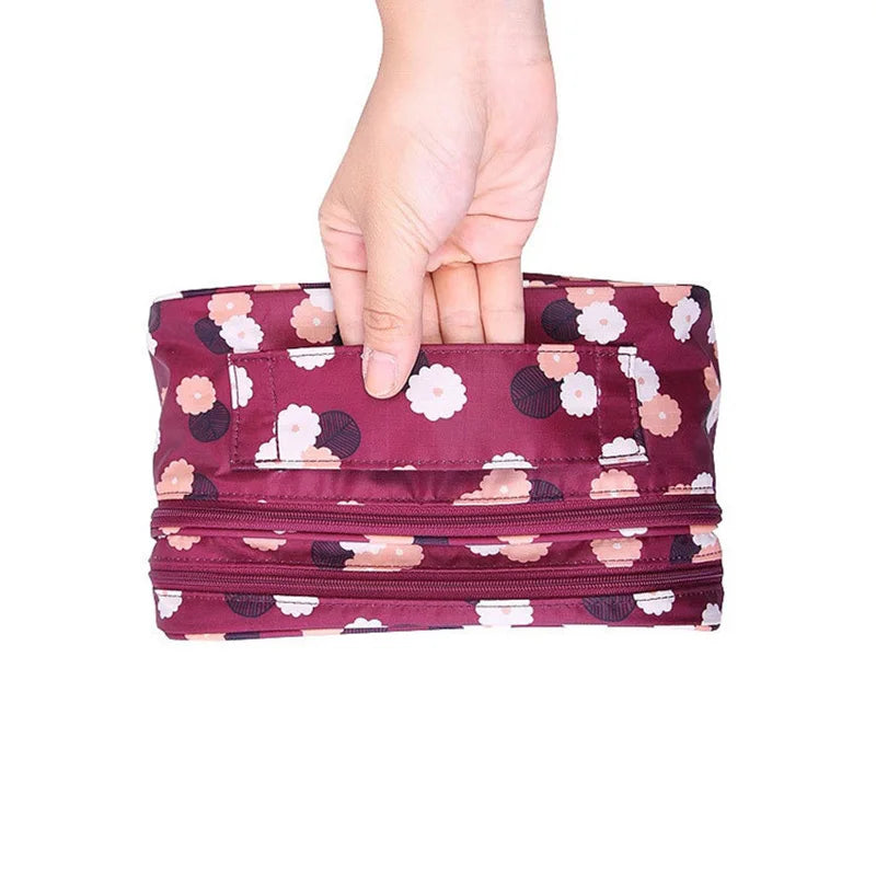 Flower Pattern Shoes Storage Bag Travel Slippers Organizer