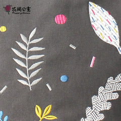 Women's Embroidered Canvas Shoulder Bag Large Capacity Lightweight Handbag