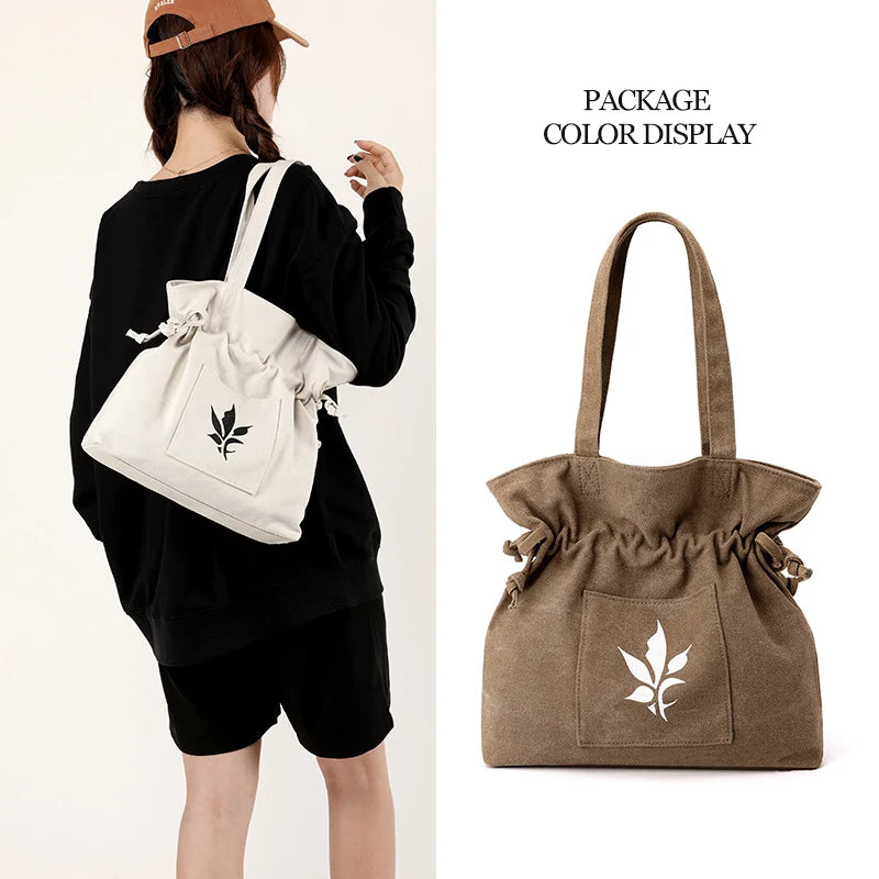 Flower Print Canvas Vintage Women Travel Handbags Canvas Crossbody Bag