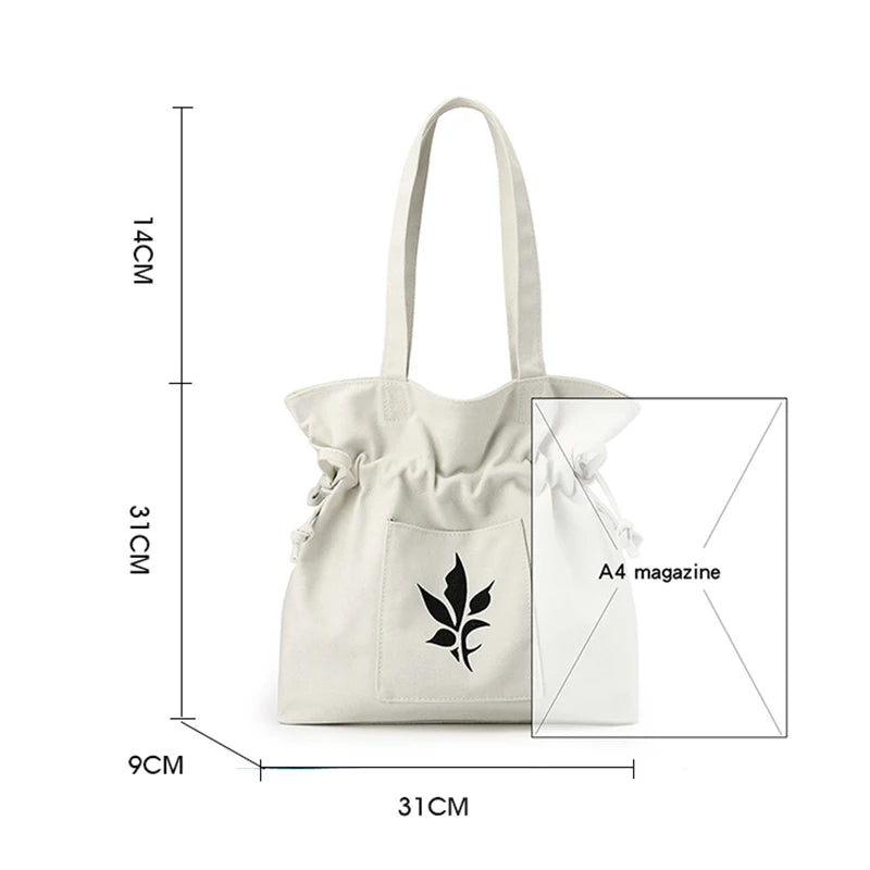Flower Print Canvas Vintage Women Travel Handbags Canvas Crossbody Bag