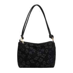Flower Prints Shoulder Bag Women's Tote Purse Handbag Casual Portable Underarm