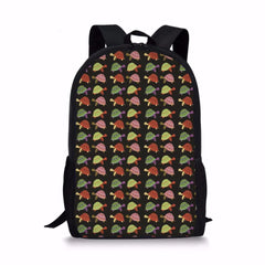 Flower Turtle Printing Women Backpack Girls School Bags Laptop mochila