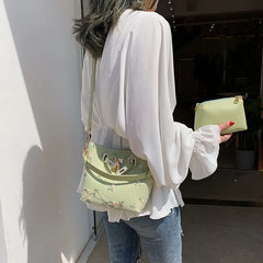 Flowers Embroidery Crossbody Bag High Handbags Shoulder Messenger Bag