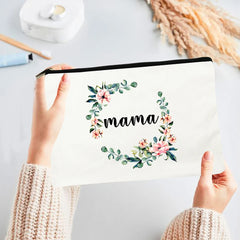 Flowers Mama Women Cosmetic Bag Lipstick Storage Makeup Pouch Handbag