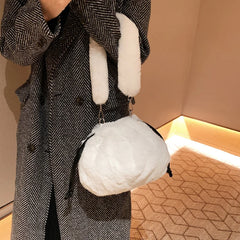 Fluffy Faux Fur Shoulder Bag Women's Plush Winter Armpit Tote for Travel