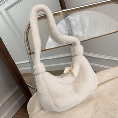 Fluffy Plush Bags For Women Handbags Tote Shoulder Messenger Bag