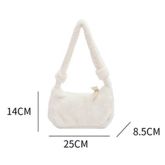 Fluffy Plush Bags For Women Handbags Tote Shoulder Messenger Bag