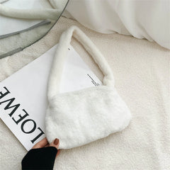 Fluffy Plush Shoulder Messenger Bag Soft Crossbody Bags Women Totes Bags Clutch