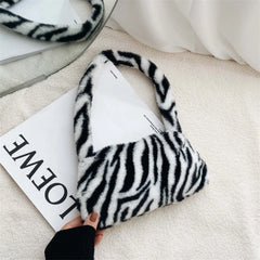 Fluffy Plush Shoulder Messenger Bag Soft Crossbody Bags Women Totes Bags Clutch
