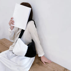 Fluffy Shoulder Messenger Bag Soft Crossbody Bags Women Totes Bags