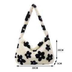 Fluffy Shoulder Messenger Bag Soft Crossbody Bags Women Totes Bags