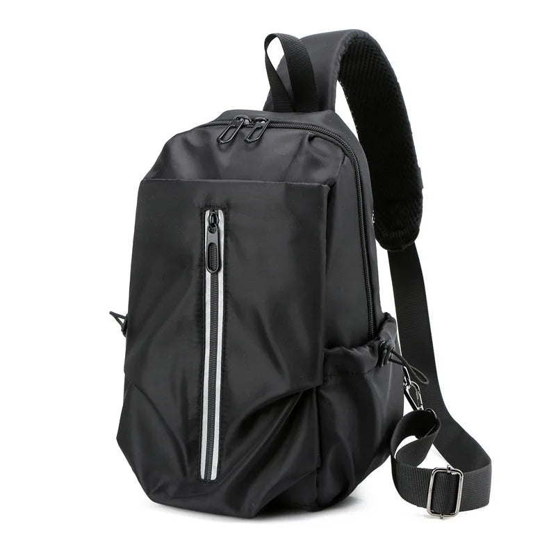 Fluorescent Strip Men's Chest Bag Oxford Business Messenger Shoulder Bag
