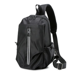 Fluorescent Strip Men's Chest Bag Oxford Business Messenger Shoulder Bag