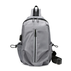 Fluorescent Strip Men's Chest Bag Oxford Business Messenger Shoulder Bag