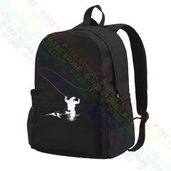 Fly Fishing Mens Fish Rod Hook Worm Bait Large Capacity Backpack