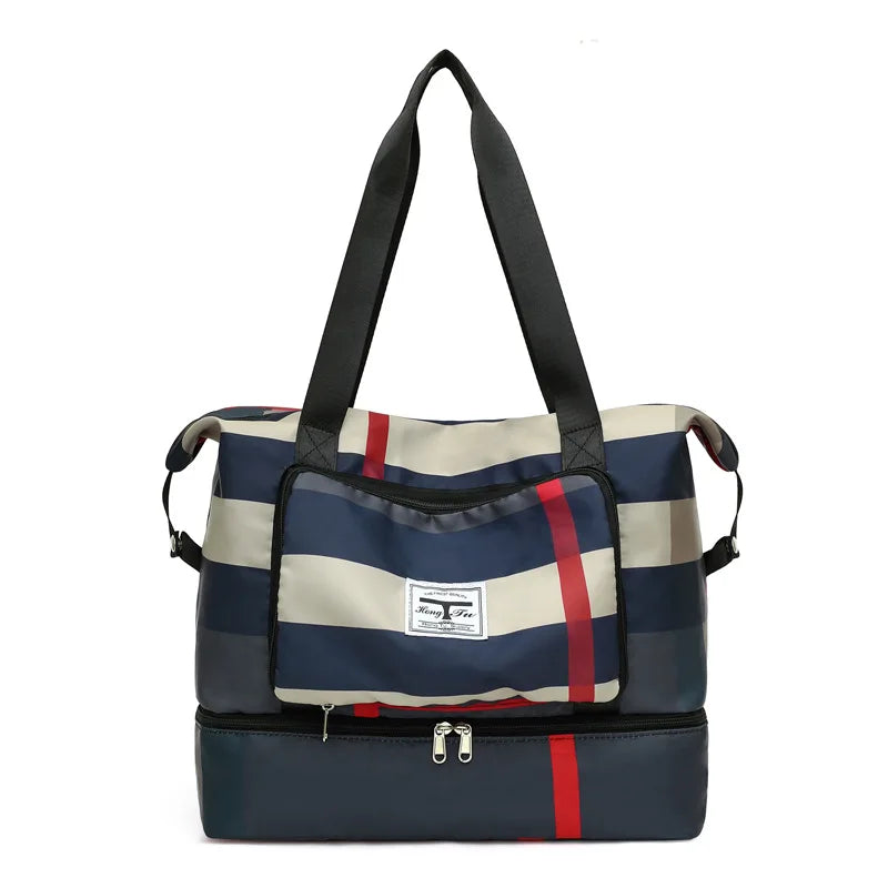 Fold Travel Duffle Bag Gym Wet Dry Separation Yoga Multifunction Handbag