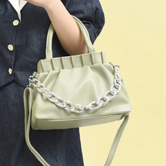 Women Shoulder Bags Lady Handbags Purse PU leather Thick chain Clouds Crossbody