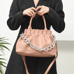 Women Shoulder Bags Lady Handbags Purse PU leather Thick chain Clouds Crossbody