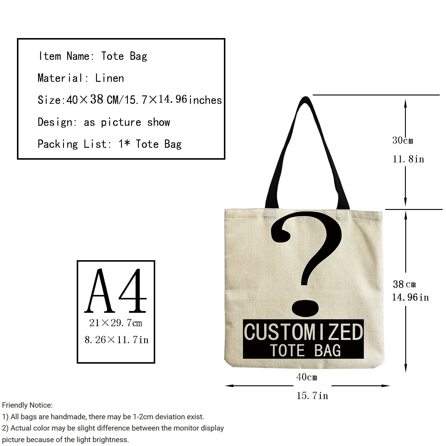 Customizable Foldable Tote Bag Koi Portable Travel Handbag Chinese Style