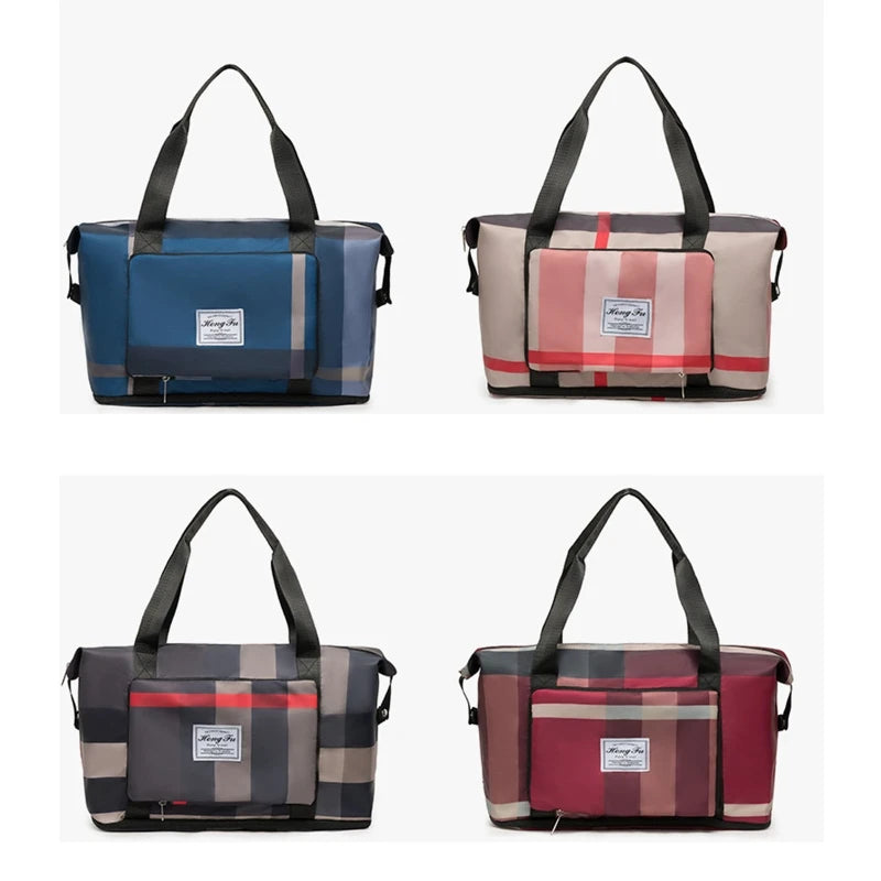 Foldable Gym Tote with Wet Dry Separation and Shoe Compartment
