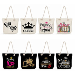 Eco Reusable Shopping Bag Crown Shoulder Tote High Capacity Handbags