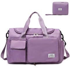 Foldable Gym Bags with Shoes Compartment Waterproof Hand Luggage Bag