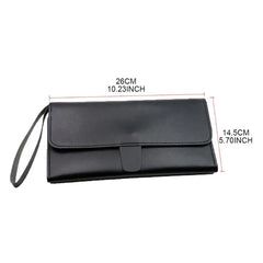 Foldable Hair Scissor Bag PU Leather Barber Tool Pouch