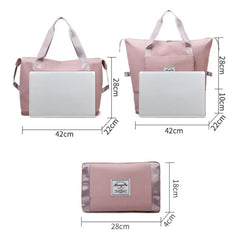Large Capacity Foldable Travel Luggage Bag with Dry Wet Separation