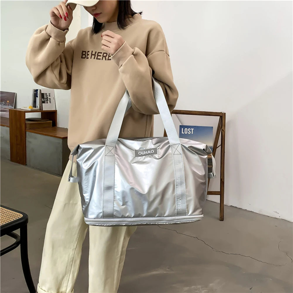 Large Capacity Foldable Travel Duffel Bag Men Women Tote Luggage Handbag
