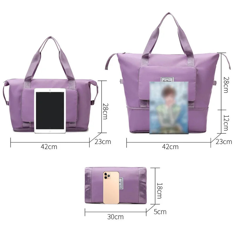 Women Gym Bags Yoga Sport Tote Bag Large Capacity Shoulder Bag