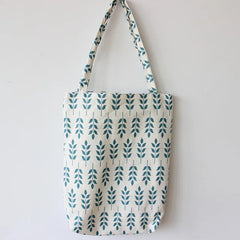Floral Print Foldable Reusable Shopping Bag Canvas Tote Shoulder Bag