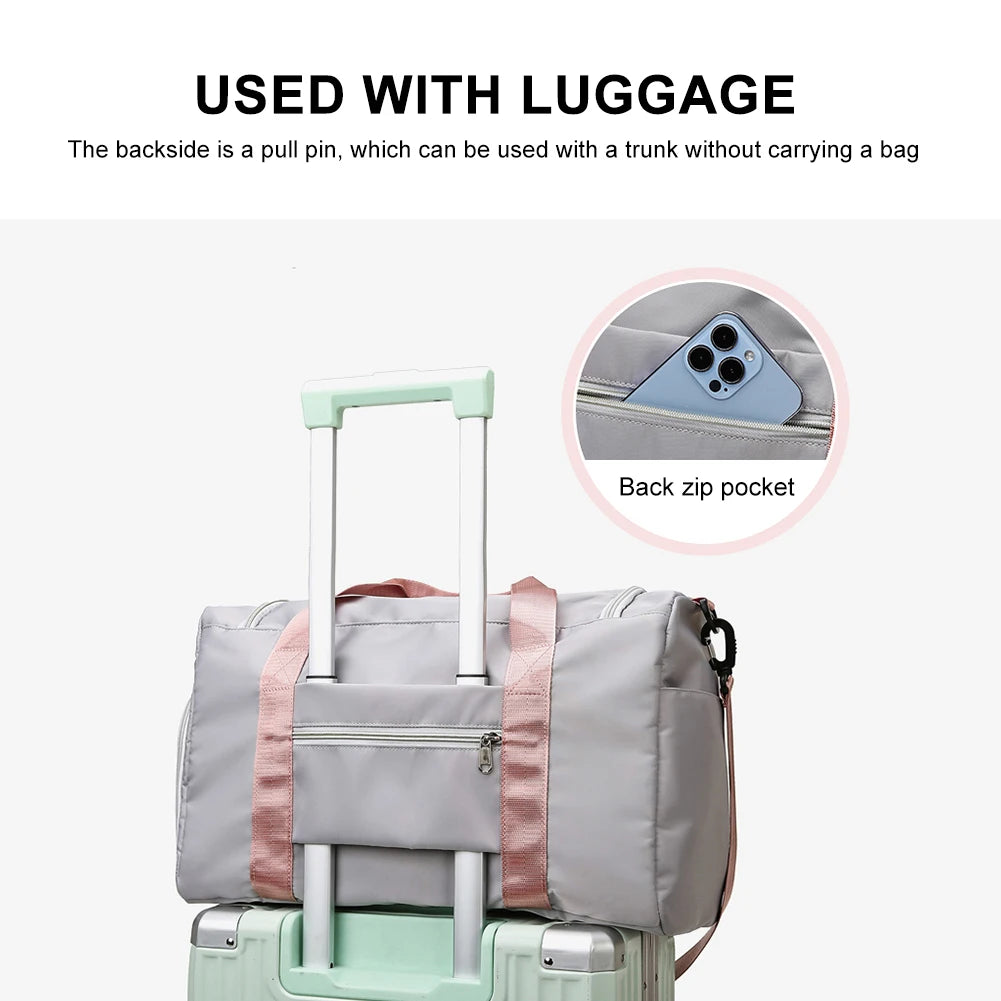 Foldable Sports Bag with Shoes Compartment Yoga Duffel Bag Waterproof
