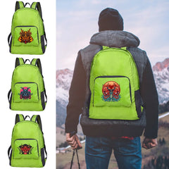 Foldable Travel Backpack Sport Bags Monster Print Outdoor Climbing Bag
