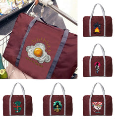 Large Capacity Foldable Travel Bag Japan Print Tote Women Weekender Gym Handbags