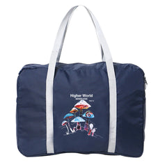 Foldable Travel Bag Luggage Tote Mushroom Print Weekender Gym Handbags
