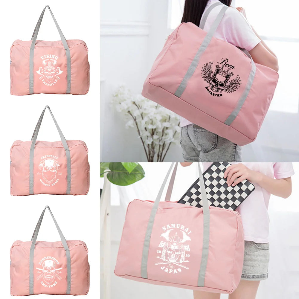 Foldable Travel Bag Water Proof Luggage Shoulder Pack Nylon Casual Handbag