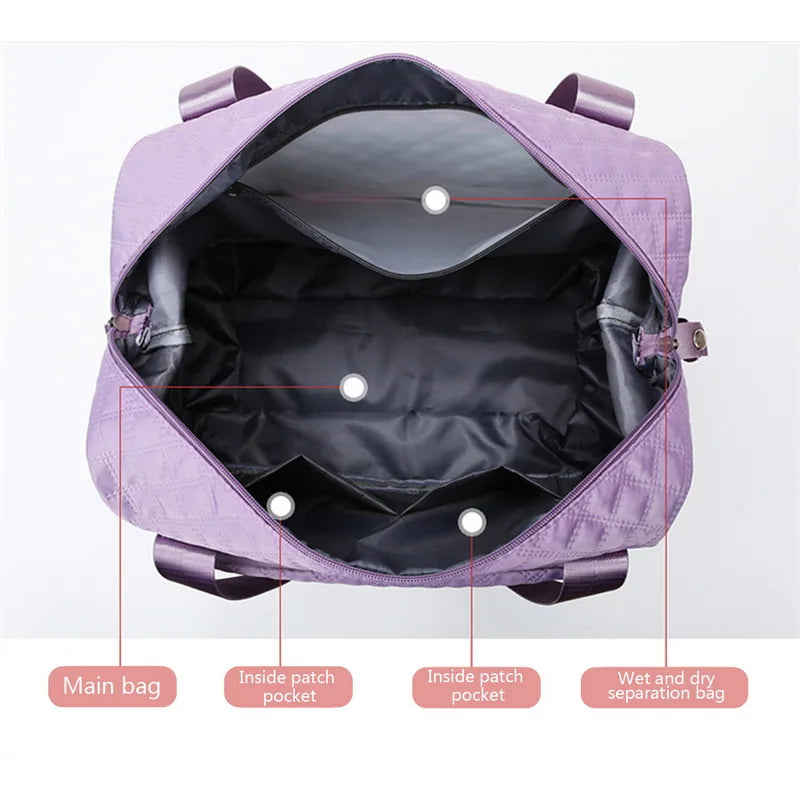Foldable Travel Bag Waterproof Handbag Large Capacity Tote Bag Women Gym