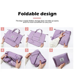 Foldable Travel Bag Waterproof Handbag Large Capacity Tote Bag Women Gym