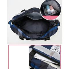 Foldable Travel Bag with Shoe Compartment Sport Tote Gym Handbag