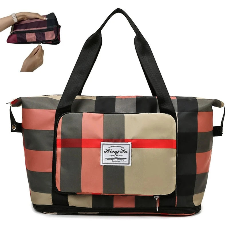 Foldable Travel Bag Sport Tote Gym Handbag Large Capacity Weekender