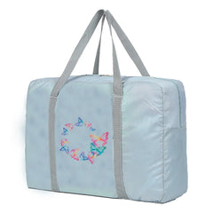 Foldable Travel Bags Portable Clothing Organizer Women Handbags Butterfly Circle