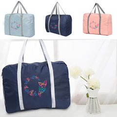 Foldable Travel Bags Portable Clothing Organizer Women Handbags Butterfly Circle