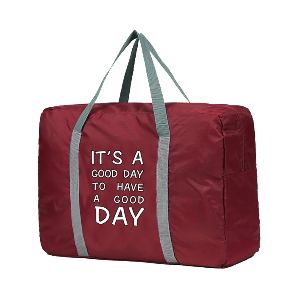 Foldable Travel Bags Portable Clothing Organizer Women Handbags Good Printing Du