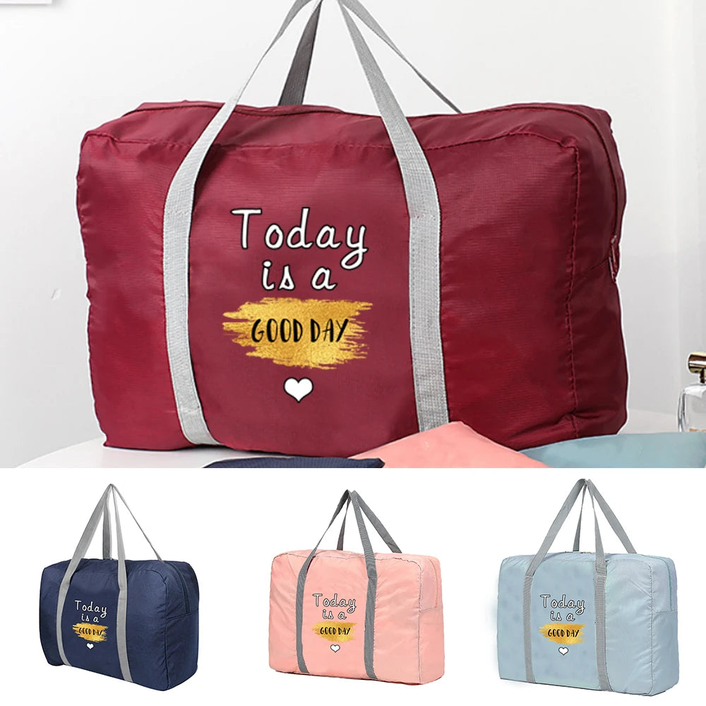 Foldable Travel Bags Portable Clothing Organizer Women Handbags Luggage Bag