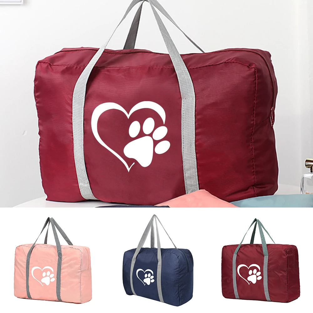 Foldable Travel Bags Women Clothing Organizer Handbags Large Capacity Duffle Bag