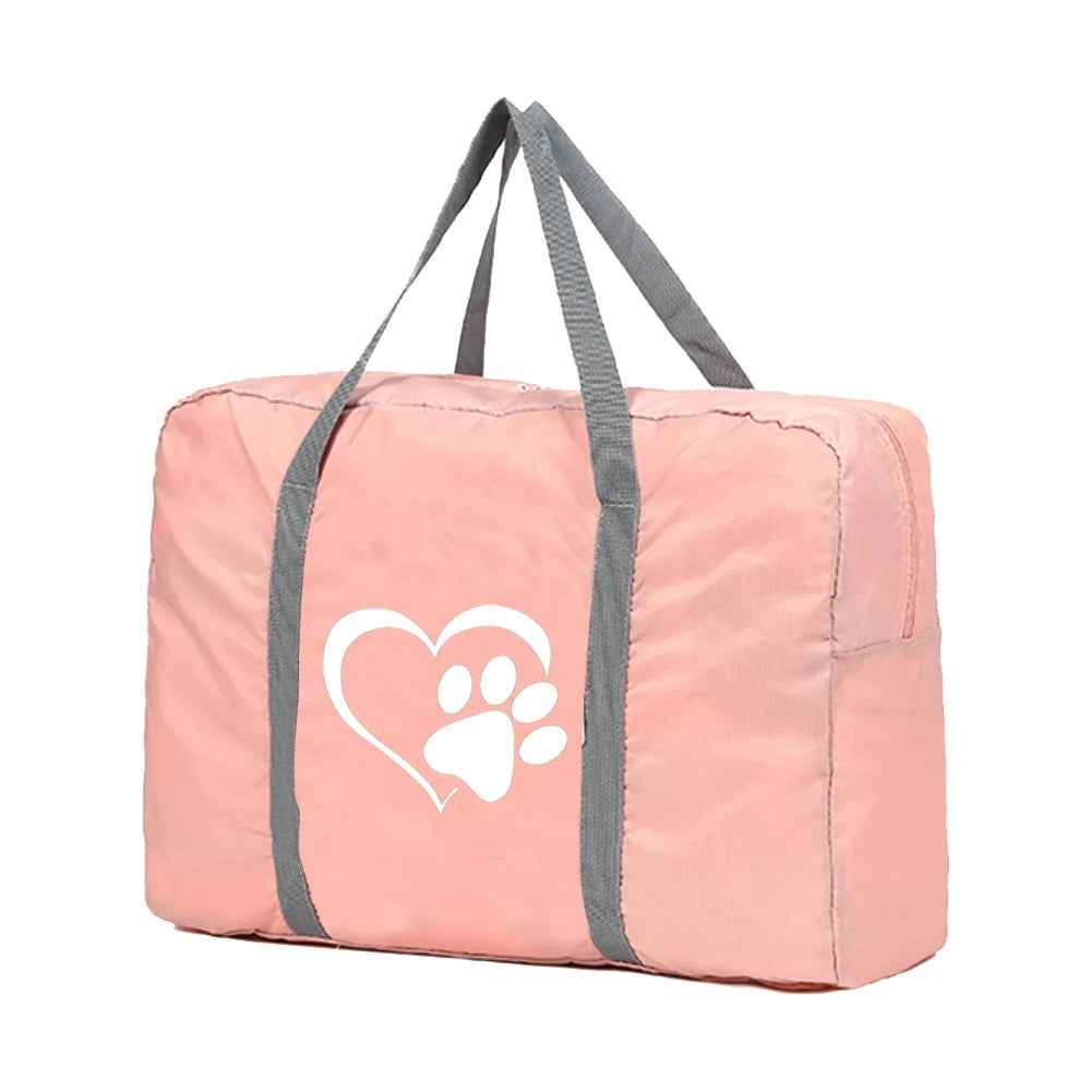 Foldable Travel Bags Women Clothing Organizer Handbags Large Capacity Duffle Bag