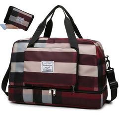 Foldable Travel Bags for Men and Women Large Capacity Weekend Messenger Dry/Wet