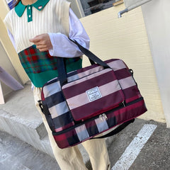 Foldable Travel Bags for Men and Women Large Capacity Weekend Messenger Dry/Wet