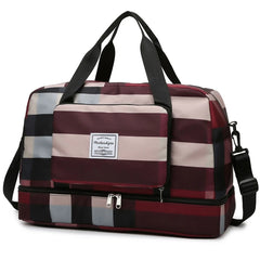 Foldable Travel Duffel Bag Sports Tote Shoulder Weekender Overnight Bags Large C