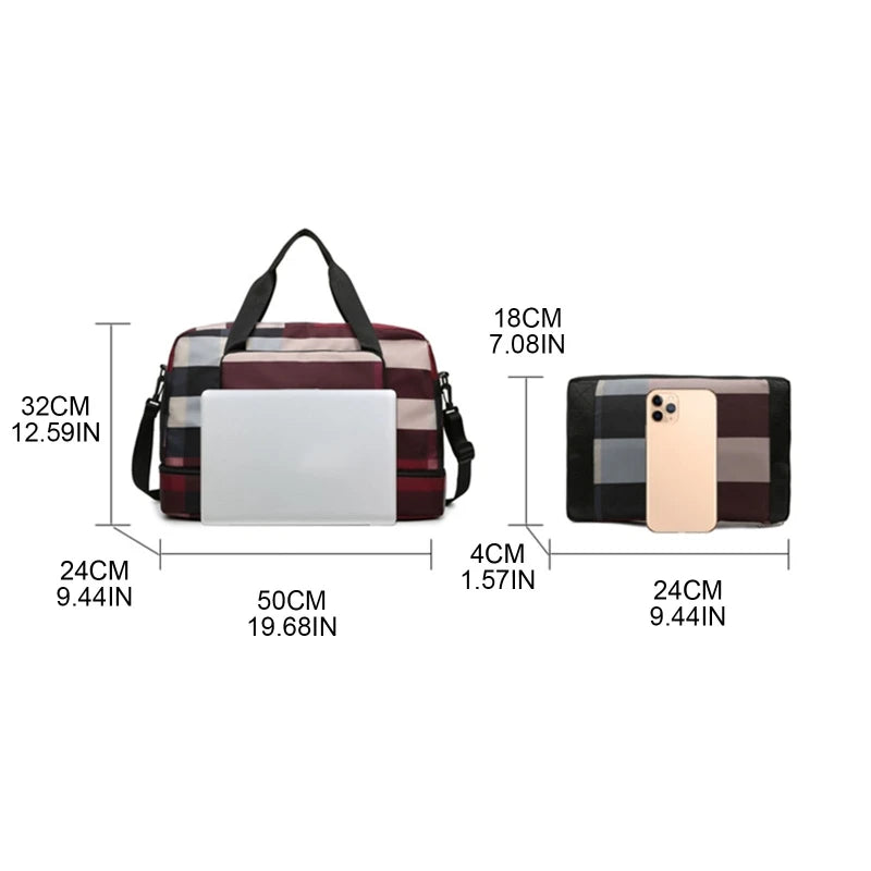 Foldable Travel Duffel Bag Sports Tote Shoulder Weekender Overnight Bags Large C